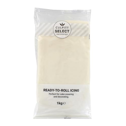Culpitt Select Ready To Roll Icing, White Fondant Icing, Sugar Paste For Cake Decorating and Covering - 1kg