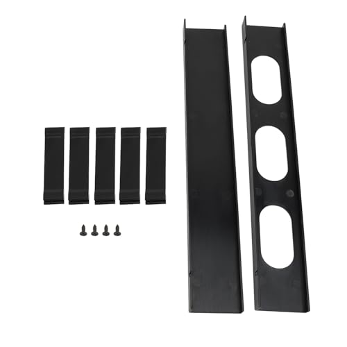 Asixxsix Organizador de Cables para Escritorio, Bandeja Porta Cables con Múltiples Agujeros, Tela Negra para Ocultar Cables, Ideal para Gestión de Cables en Escritorio miniatura 7