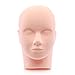 Foraineam 2-Pack Practice Training Head Rubber Cosmetology Mannequin Doll Face Head For Eyelashes Makeup Massage Practice