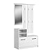 Selsey Julie - Conjunto del Pasillo Vestíbulo/Mueble Zapatero y Perchero - Blanco