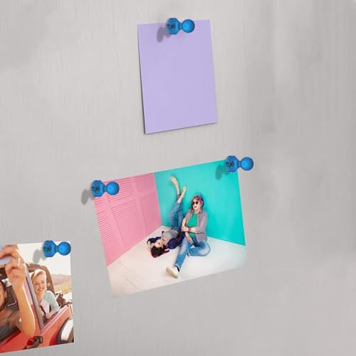 40 imanes decorativos azules para refrigerador miniatura 5