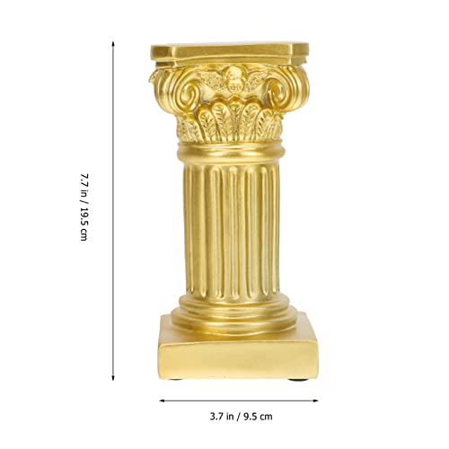 Ibasenice Roman Column Candle Holder Roman Pillars Greek Columns Mini Resin Decorations For Home Decoration Gold #TOP2