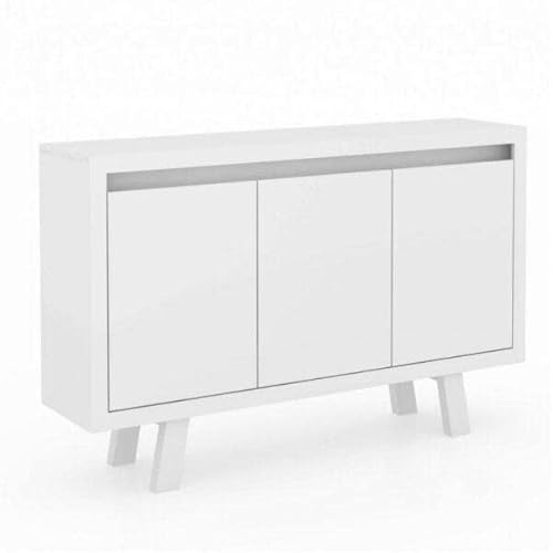 Escritório Completo 5 Peças Gaveteiro Mesa Balcões e Estante Tecno Mobili Branco