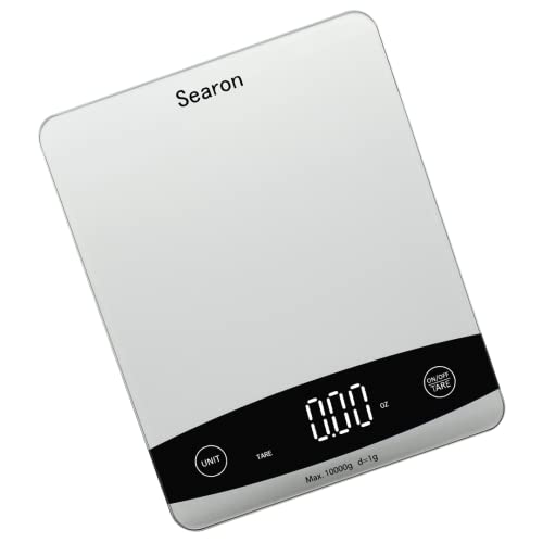Searon Báscula digital de cocina para alimentos, báscula multifunción para alimentos onzas y gramos, capacidad de 10 kg/22 libras para perder peso, hornear, cocinar, Keto y preparación de comidas Cover