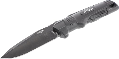Walther Taschenmesser BUK 440C Stahl feststehendes Messer ideal für Outdoor inkl. GFK-Scheide mit Gürtelclip