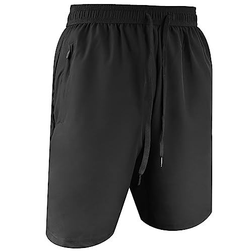 Aomig Pantalones Cortos de Hombre, Pantalones Cortos Deportivos de Secado Rápido, Cortos Elásticos Ligeros y Transpirables, Cortos De Verano para Entrenamiento, Entrenamiento, Correr, Gimnasio（M）