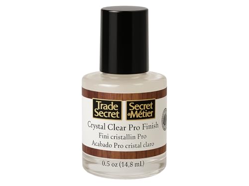 Trade Secret Crystal Clear Pro Finish, Furniture Repair Touch Up Coat, Clear Polyurethane Scratch and Water Protection, Wood Varnish and Polish, Paint and Stain Compatible, 0.5 oz (14.8 ml)