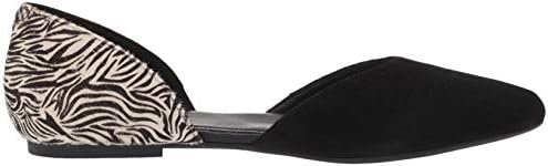 Hush Puppies womens Sadie D'orsay Loafer Flat, Black Suede/Zebra, 8 US | Image 5