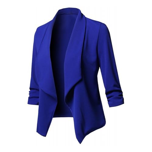 Blazers for Women Business Casual 3/4 Sleeve Blazer Open Front Cardigan Jacket Lightweight Suit Coat for Work Office