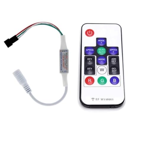 Taikuwu 14keys WS2811 et WS2812B DC5V-12V Sans Fil RF Led RGB Contrôleur 358 sortes de modifications numérique Couleur LED Light Modules chaîne (ne peut pas contrôler SK6812RGBW)