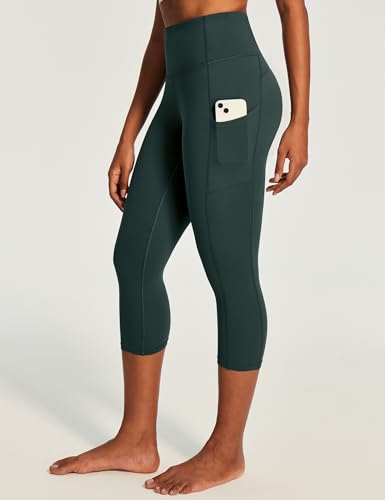 Image of Ewedoos Capri Leggings for Women High Waisted Yoga Pants with Pockets for Women Tummy Control Workout Leggings Yoga Capris