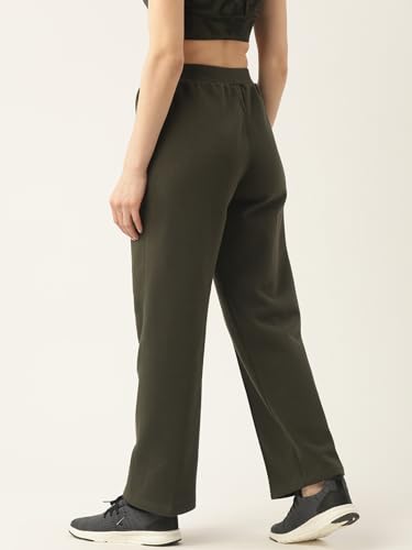 Image of Women Cotton Fleece Solid Track Pant