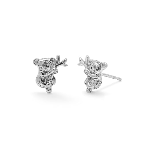 Boma Jewelry Sterling Silver Koala Bear Stud Earrings