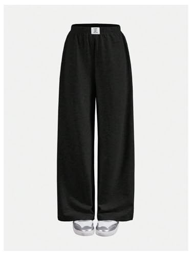 Image of SOLY HUX Girl's Wide Leg Sweatpants Elastic High Waisted Loose Baggy Pants with Pockets
