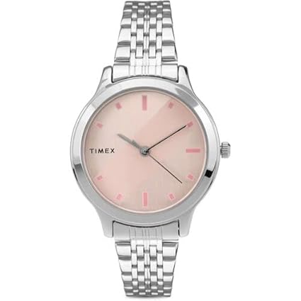 TIMEX Analog Watch for Women with Round Dial & Water Resistant Woman's Wrist Watches