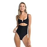 Body Glove Smoothies Eli Solid One Piece Swimsuit with V-Wire Neckline Black