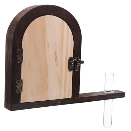 SOESFOUFU 童話の扉デザイン木製ソケットカバー 試験管花瓶付き とペットの 対策 コンセント保護カバー 女の子の寝室や保育園向け装飾プレー