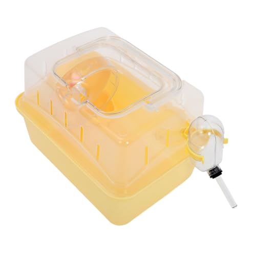 SUPVOX Gabbia da per Criceti con Bottiglia Dacqua Trasportino in Plastica Resistente per Piccoli Animali come Criceti Porcellini Dindia e Scoiattoli Portatile e Traspirante per