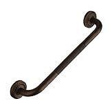 HYYDP Badewannengeländer Bad Haltestange Bronze Schwarz Antike Armlehne Badezimmer Haltegriffe Mit Seifennetz Seifenkiste Alter Mann Sicherheit rutschfeste Behinderte Startseite/Wandmontage Gerade H