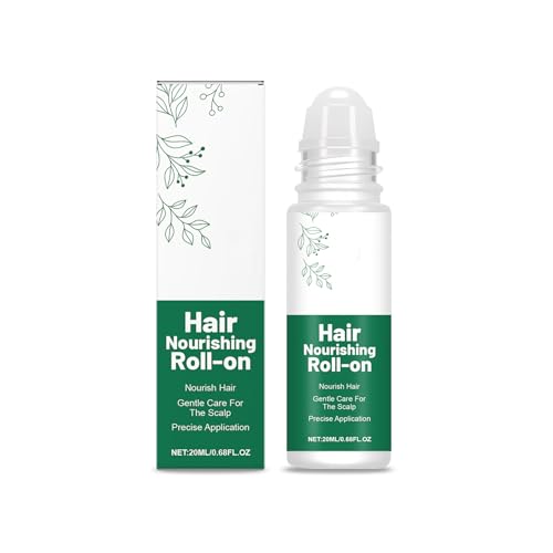 Aceite de Romero para el Cabello 20ml con Bola, Tratamiento Nutritivo para Cuero Cabelludo, Sérum Ligero Brillo Natural, Aplicador Portátil para Cuidado Diario del Cabello