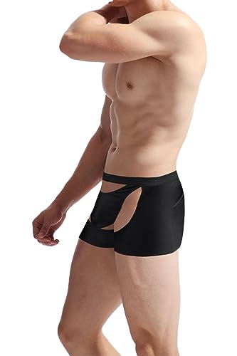 SNOMYRS Mens Sissy Lingerie Panties With Garter Gay Underwear Bulge Pouch Mid-Waist Sexy Lingerie G-String Thongs3
