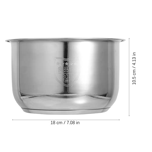 Ciieeo QCYWMDHNG4W3412WQP15NOI Rice Cooker Pot Inner Stainless Steel Inner Cooking Pot 2L Rice Cooker Inner Tank Cooker Liner Container Cooker Inner Pot Electric Pressure Cooker Pot thumb #6