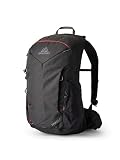 Gregory Vaporspan - Zulu LT 25 - Herren Tagesrucksack, 55 cm, 25L, 1.06 KG, Belüfteter Rückenbereich, verstellbarer Hüftgurt, Trinksystem-kompatibel, Schwarz (Volcanic Black)