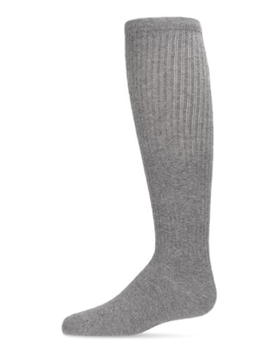 MeMoi Girl's Athletic Ribbed Cotton Blend Knee High Sock