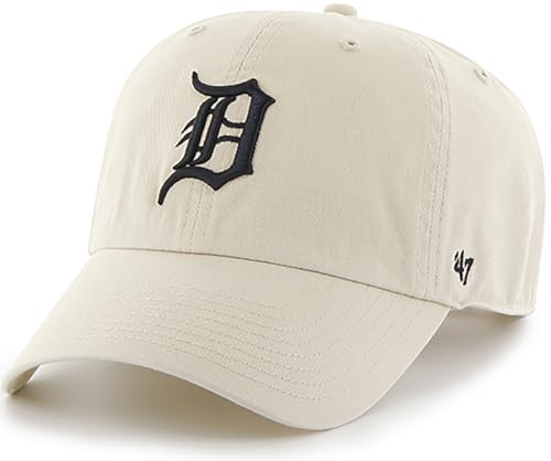 Casquette de baseball réglable Detroit Tigers '47 MLB Clean Up taille unique adulte coloris beige