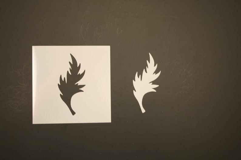 16" Poppy Leaf Reusable MLET Mylar Stencil - Art Supplies