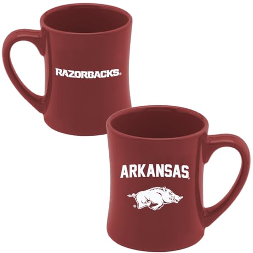 RFSJ Arkansas Razorbacks Ceramic 16oz Sculpted Mug – Official Team Logo Coffee Cup – Handwash Recommended – Individually Boxed