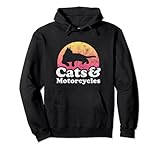 Gatos y motocicletas Gatos y Motocicletas Hombre o Mujer Gato y Motocicleta Sudadera con Capucha
