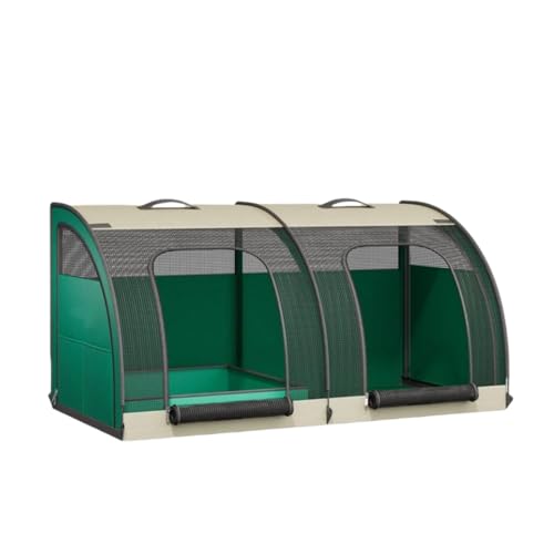 ポータブルペットキャリア、猫&犬用、ペット小屋、トイレボックス、オールシーズン対応防水、小型・中型・大型犬用取り外し可能安全シート、車用前後バスケット、多機能ペットバッグ、ポータブル猫用犬小屋&犬用ケージ (グリーン)