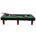 POPETPOP 1 Set Tabletop Pool Mini Pool Table de Billard Ensemble avec Balles Cues Cues Rack Pool Bank Shot Family Jouet Jouet pour Home Bureau Jeux Bartop