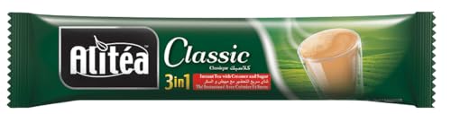 Image of Alitea Classic Karak Chai 3 in 1 Instant Tea with Creamer and Sugar | Instant Tea Sachets (11x20g), Instant Chai Premix | Natural Ingredients, GMO-Free
