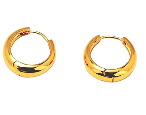 Gold Hoop Earrings for Men Boys Bali Style 2 PCS-picture-28