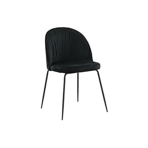 Wrinkles Dining Chair – Black Legs – Black Velvet