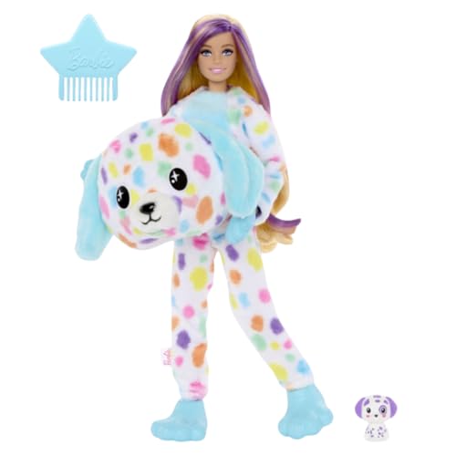 Barbie Cutie Reveal, Boneca Surpresa Série Animal de Pelúcia Sonho Colorido com 10 Acessórios, Para crianças a partir de 3 anos (Não é PossÃvel Escolher a Boneca)