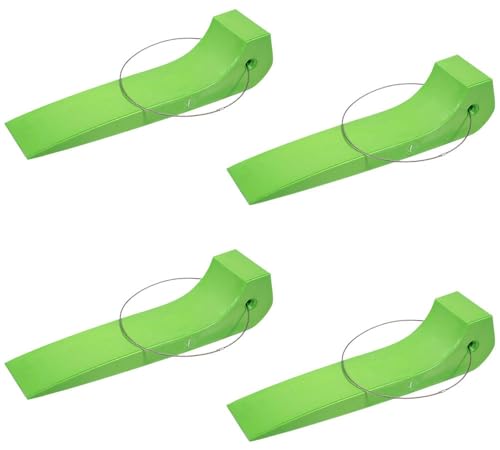 Mytee Products 4 Pack Car Tire Skates with Cable Handle for Tow Truck, Wreckers, & Roll Back Carrier - Safety Green 4,000 lbs WLL, Heavy-Duty Vehicle Towing Accessories for Auto Haulers