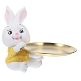 Décorations de lapin pour la maison : structure épaisse, résistante à la déformation et aux éparpillements, avec espace de rangement intérieur