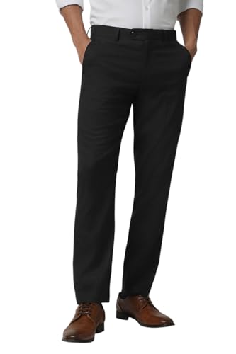 Image of Peter England Men's Mid Rise Slim Fit Work Utility Pants