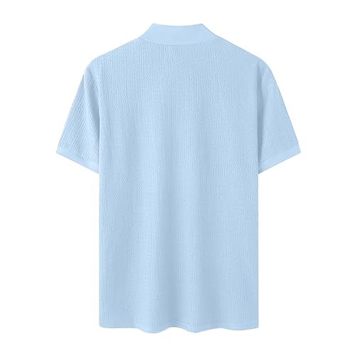 Uillui Short Sleeve Shirts Mens Mock Turtleneck Sweater Slim Fit Undershirt Casual Basic Tops Ribbed Knit Pullover Solid Tee4