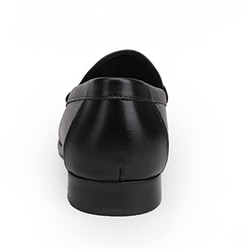 Image of Formal Dress Shoes for Men, Premium Buckle Moc-Toe Business Shoes Casual Slip-on Penny Loafer
