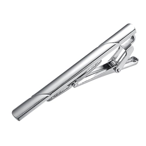 Image of Yoursfs Classic Slash Tie Clips for Men Regular Tie Bar Stainless Steel Tie Clip for Formal Occasions Wedding Anniversary Business
