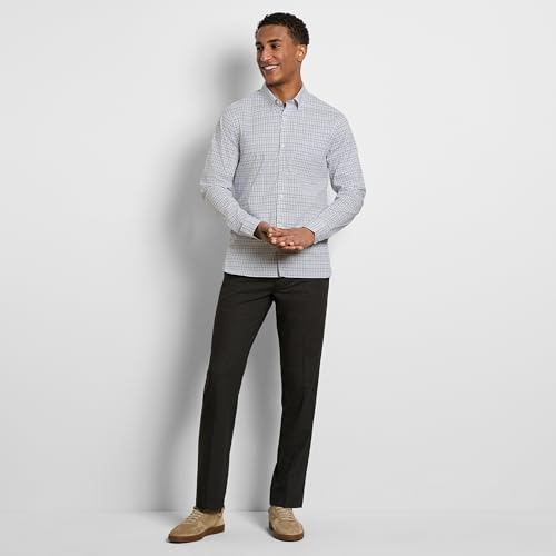 Van Heusen Everyday Defense Cronbie Plaid Long Sleeve Shirt, Brilliant White, S