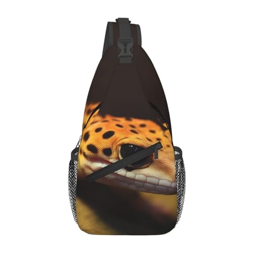 Bolso cruzado para hombre tipo bandolera estilo leopardo miniatura 1