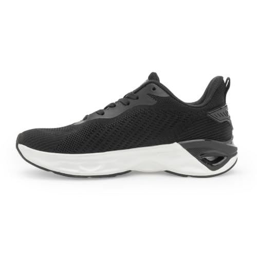 Image of Red Tape Men's Sneakers Black White Round Toe Lace-Up, 11 UK