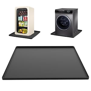 Wasmachinebak, 60 x 60 cm waterdichte siliconen wasbak voor vloerbescherming, lekkagebeveiligingsbak voor wasmachines, drogers, vaatwassers, koelkasten, airconditioners