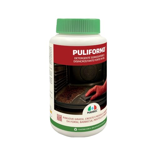 MARBEC PULI FORNO 1KG Detergente gel disincrostante per forni, barbecue, pentole e pirofile. Inodore, potente contro croste nere e grasso bruciato.