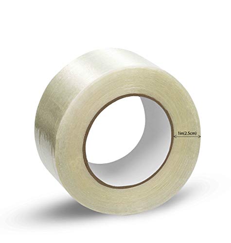 Superhesive 4 Pack 2In(5Cm) 164Ft (55-Yards / 50-Meters) 5.9Mil Fiberglass Tape, Transparent Filament Reinforced Strapping Tape For Heavy Duty Packing #TOP3